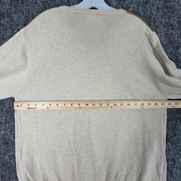 Orivs Sweater Mens L Beige Argyl Cashmere Signature Collection Business Casual - Picture 4 of 6